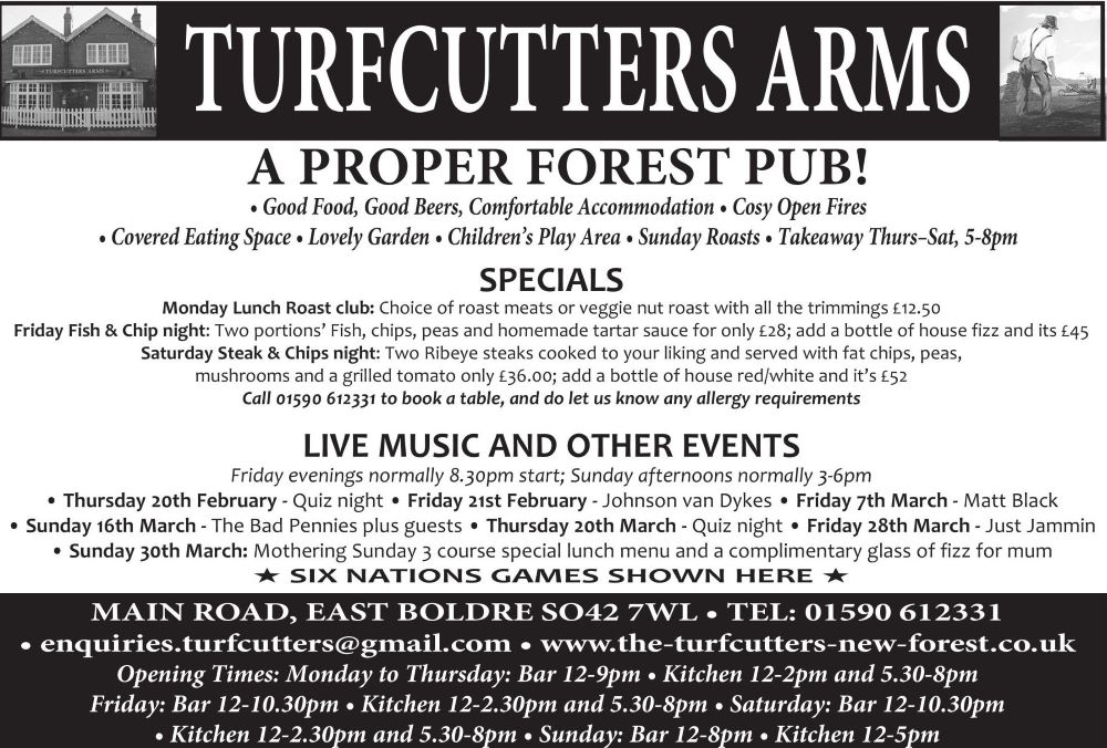 Live Music and Specials at the Turfcutters Arms winter spring 2025