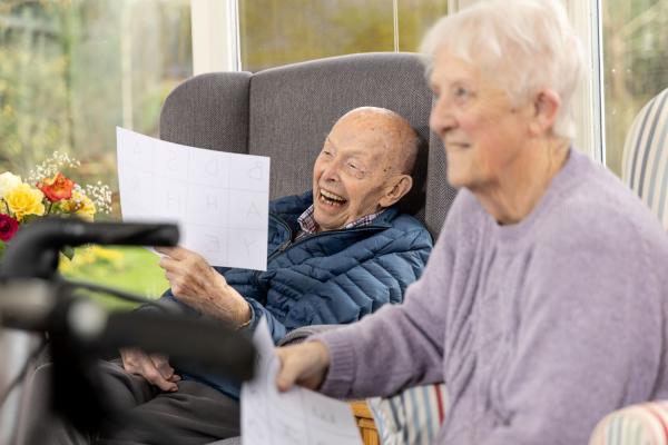 laughing residents