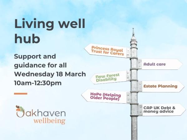 Sign post to living well hub