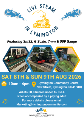 Live Steam in Lymington at Lymington Community Centre