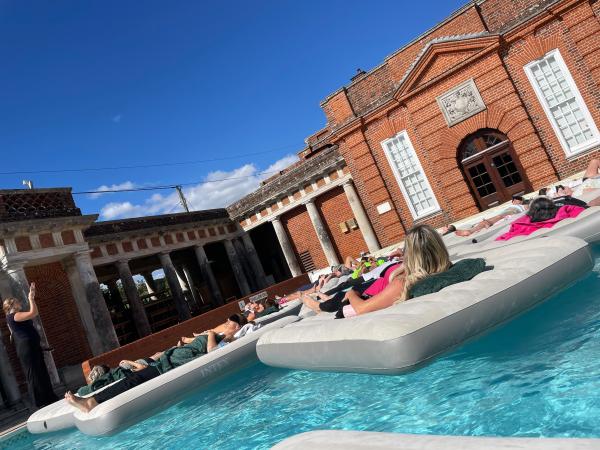 Sound Bath in the pool