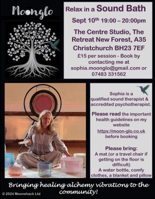 Moonglo Sound Bath at The Retreat New Forest