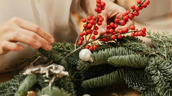 Christmas Wreath Making at Rhinefield House Hotel